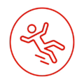 Abogado especializado en resbalones y caídas — Icono rojo