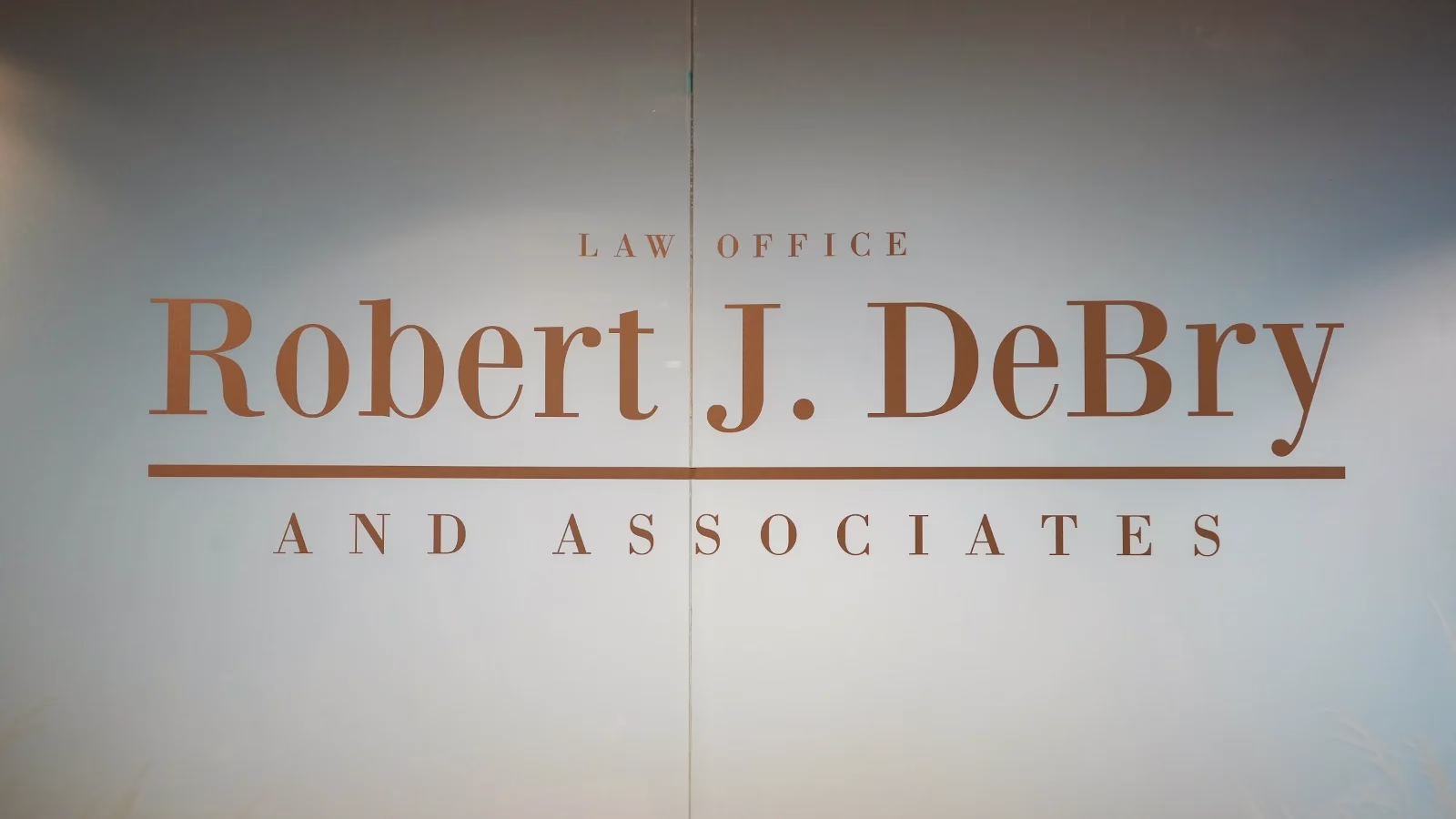 Robert J. DeBry Sandy Office Lobby Sign Robert J. DeBry and Associates sign in the Sandy office lobby